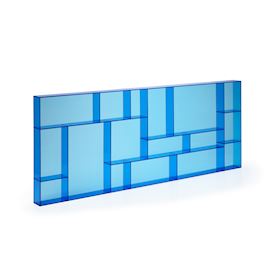 Grote Letterkast In Blauw Acryl