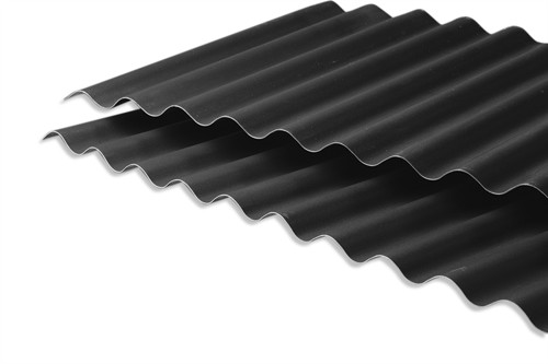 Zwarte golfplaat 76/18 900 x 2000 mm